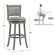 preview thumbnail 11 of 49, Verona Panel Back Linen Swivel 29-inch High Back Bar Stool by iNSPIRE Q Classic