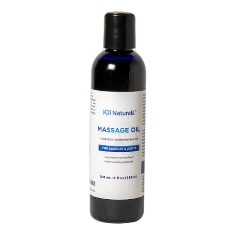 YO1 Naturals Massage Oil - Ayurvedic Mahanarayan Oil - Helps Relieve Pain & Stiffness on Muscles & Joints, 4 Fl Oz - 4 oz