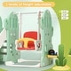 preview thumbnail 12 of 23, Toddler Slide and Swing Set 7 in 1 with Basketball Hoop