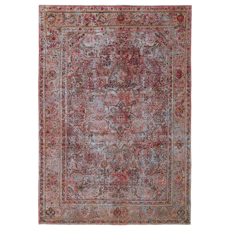 ECARPETGALLERY Hand-knotted Color Transition Denim Blue Wool Rug - 6'9 x 9'10 - Light Denim Blue - 6'9 x 9'10