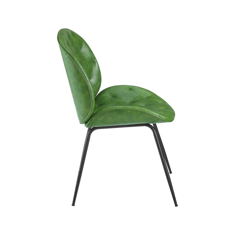 Art Leon Mid-Century Tufted Style Dining Chair in Beetle Shape Design