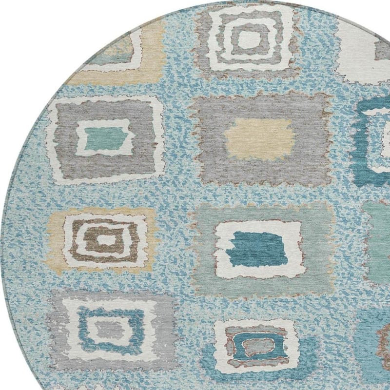 HomeRoots Geometric Transitional Rectangle Outdoor Rug