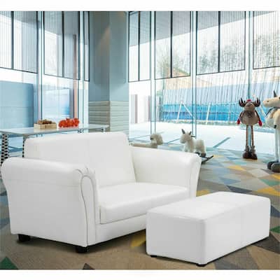 Kid's Double Couch Lounge sofa with Ottoman