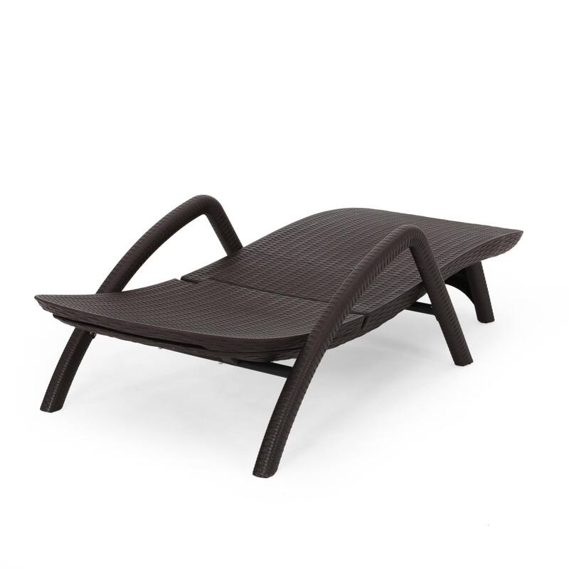 Outdoor Polypropylene Resin Recliner with Armrests