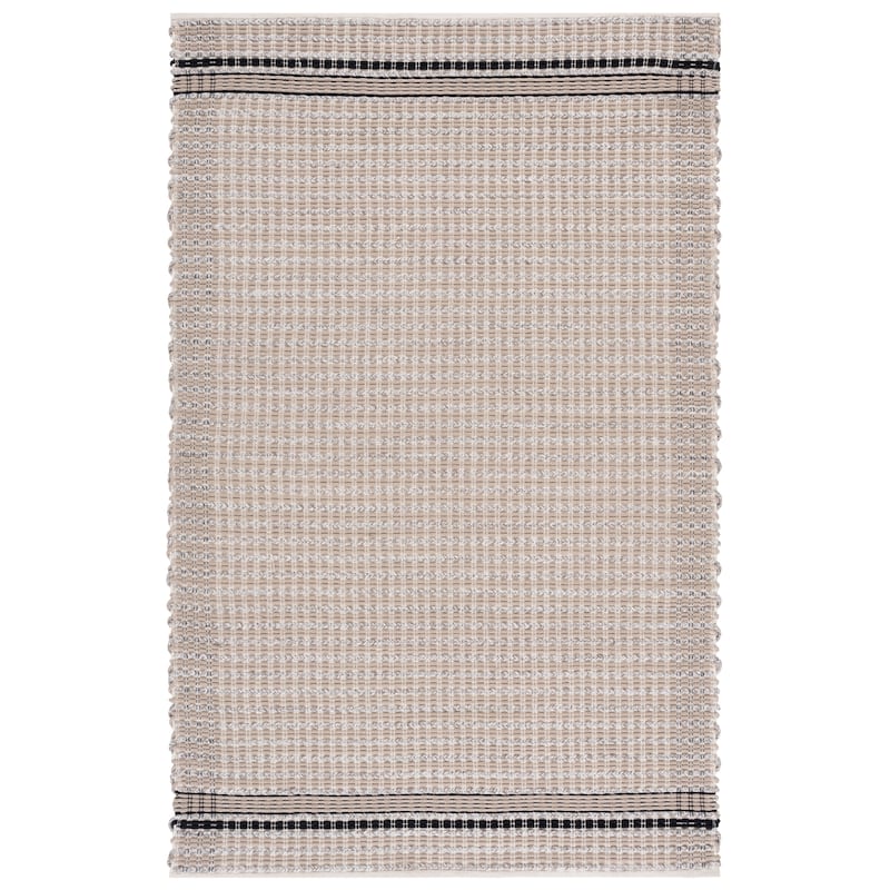 SAFAVIEH Handmade Braided Fukuju Cotton Rug - 5' x 8' - Beige/Black