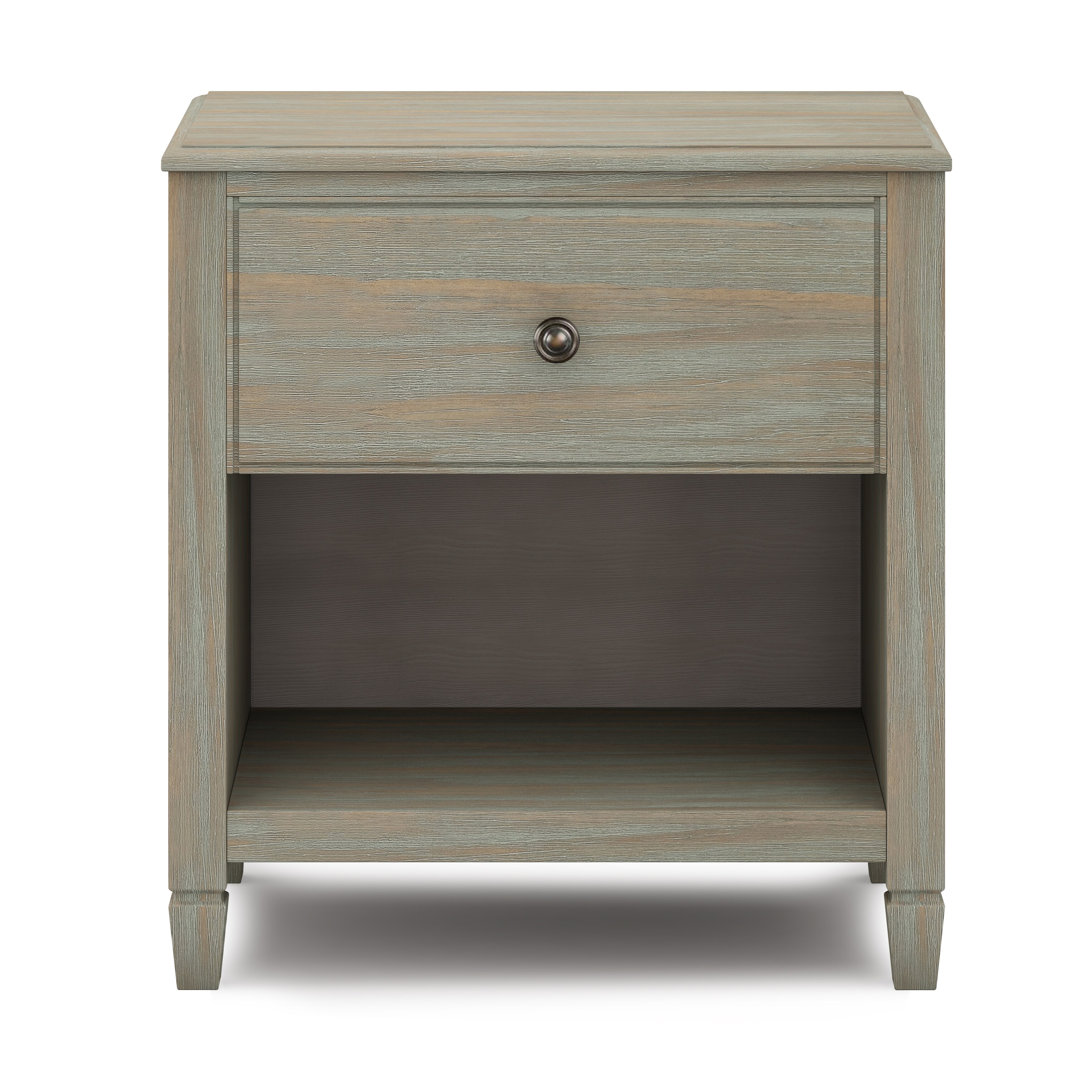 Shop Wyndenhall Hampshire Solid Wood 24 Inch Wide Transitional Bedside Nightstand Table On Sale Overstock 21496543 Distressed Grey