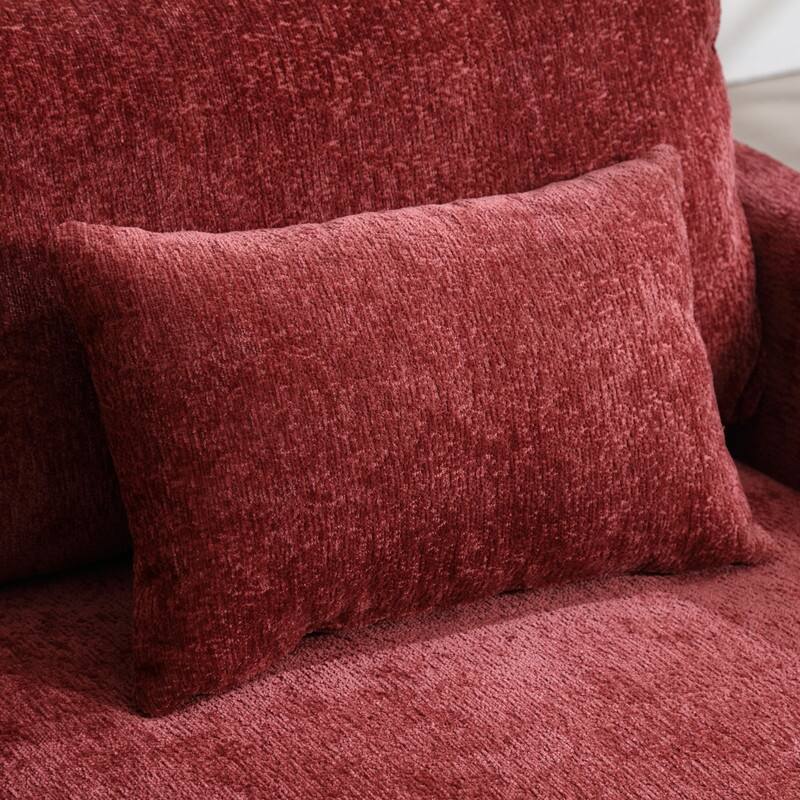 68.9-In Modern Chenille Fabric Loveseat,Living Room Couches with Rubber Wood Legs