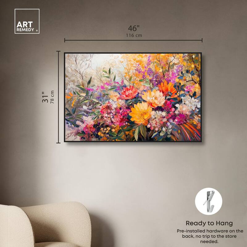 Golden Hour Garden Canvas by Art Remedy