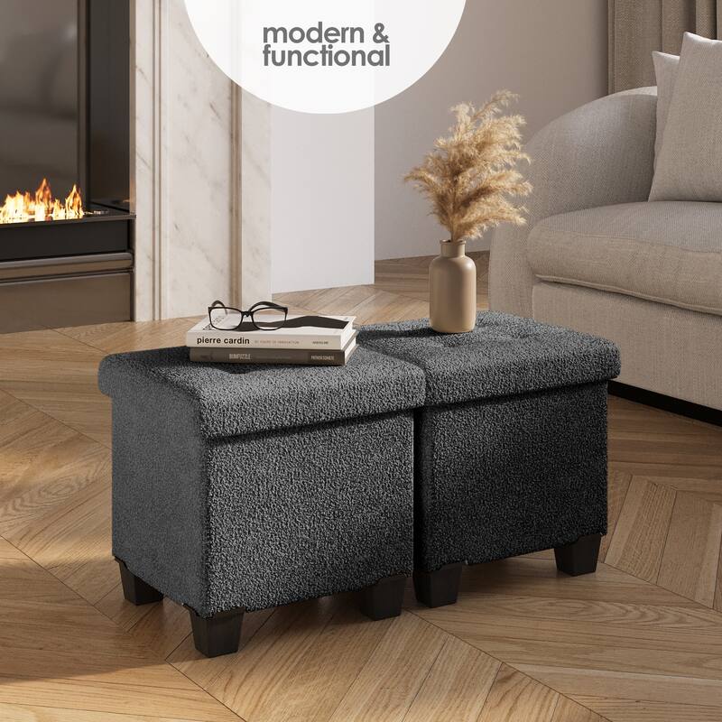 Emperyan Storage Bench for Living Room, Small Ottoman Foot Rest