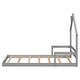 preview thumbnail 3 of 13, Twin House-Shaped Headboard Floor Bed With Handrails, Slats