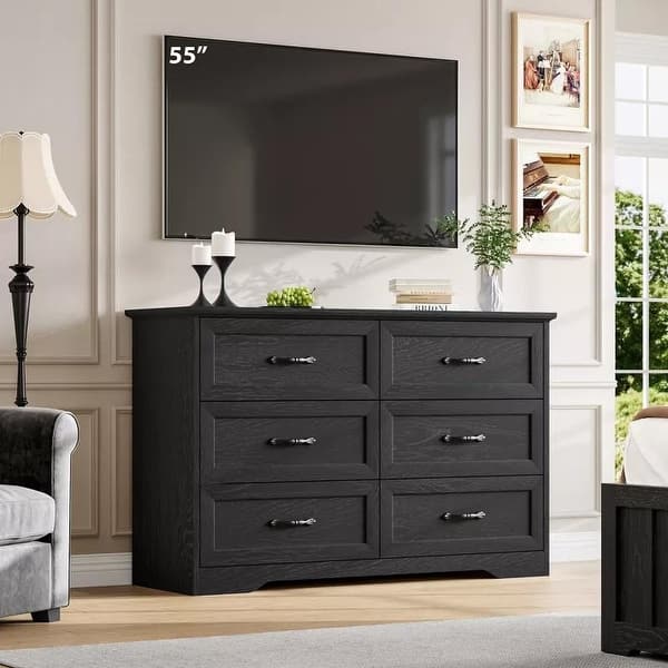 modern clothes dresser Amazon.com: Aitjunz Modern 8 Drawers Dresser for Bedroom, 55" Wide Dressers  & Chest of Drawers w/Curved Profile Design, Wood Mid Century Storage  Dressers Organizer for Bedroom, Living Room, Natural Oak : Home