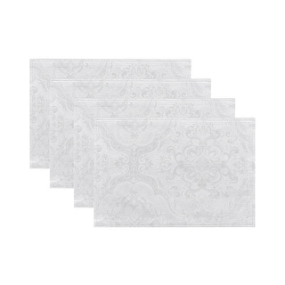 Porch & Den Pamela Damask Placemat (Set of 4) - 13"x19"