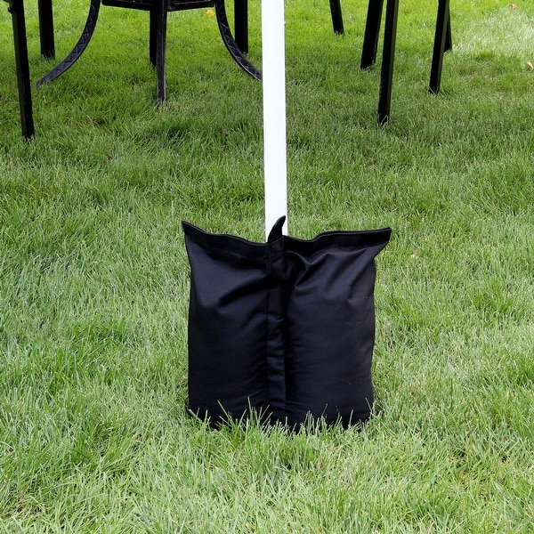 Sunnydaze Polyester Sandbag Canopy Weights Set of 4 Black Bed Bath Beyond 35049566