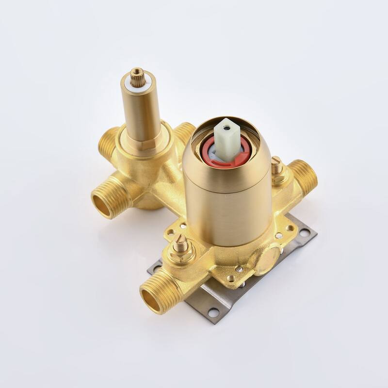 Brushed Gold Shower System with Handheld and 4 Body Sprays