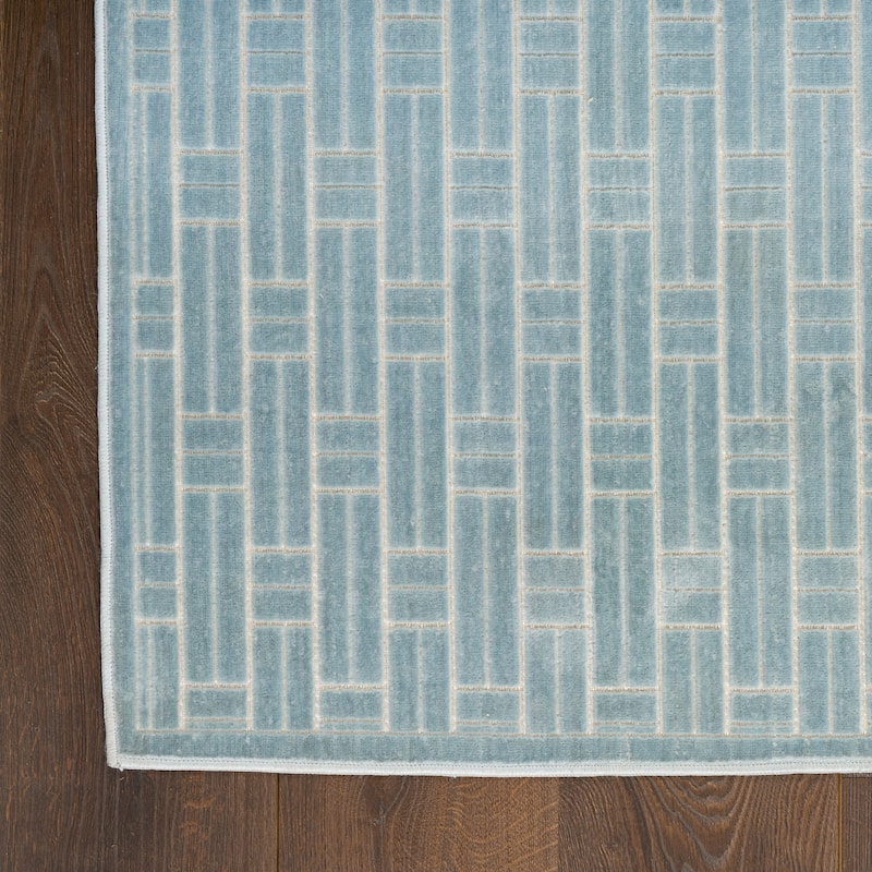 Nourison Washable Charm Indoor only Modern Geometric Area Rug