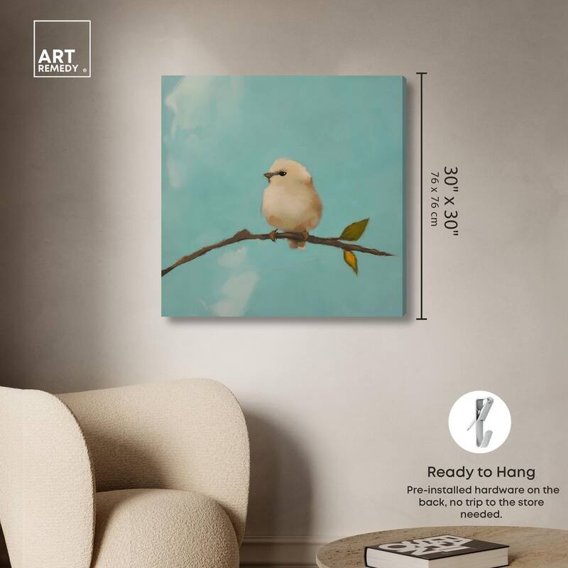 Azure Avian Canvas by Art Remedy, Gallery Wrapped
