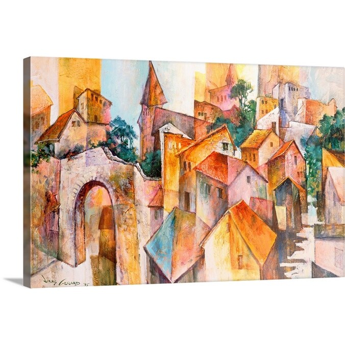 Shop Mediterranean Village Canvas Wall Art On Sale Overstock 16860220