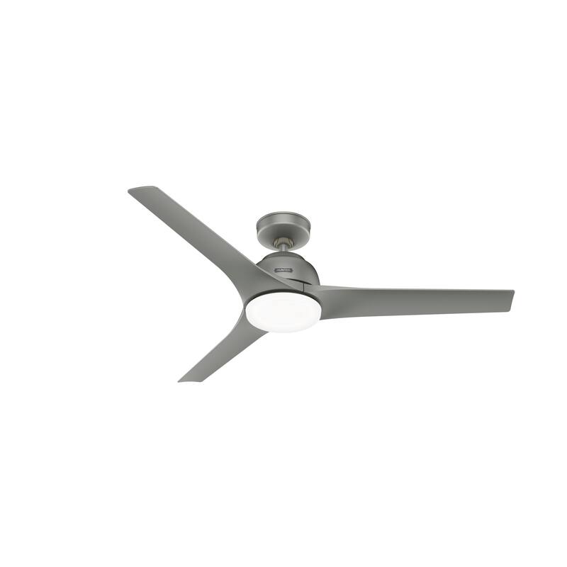 Hunter 52" Gallegos Outdoor Ceiling Fan with LED Light Kit and Wall Control, Damp-Rated