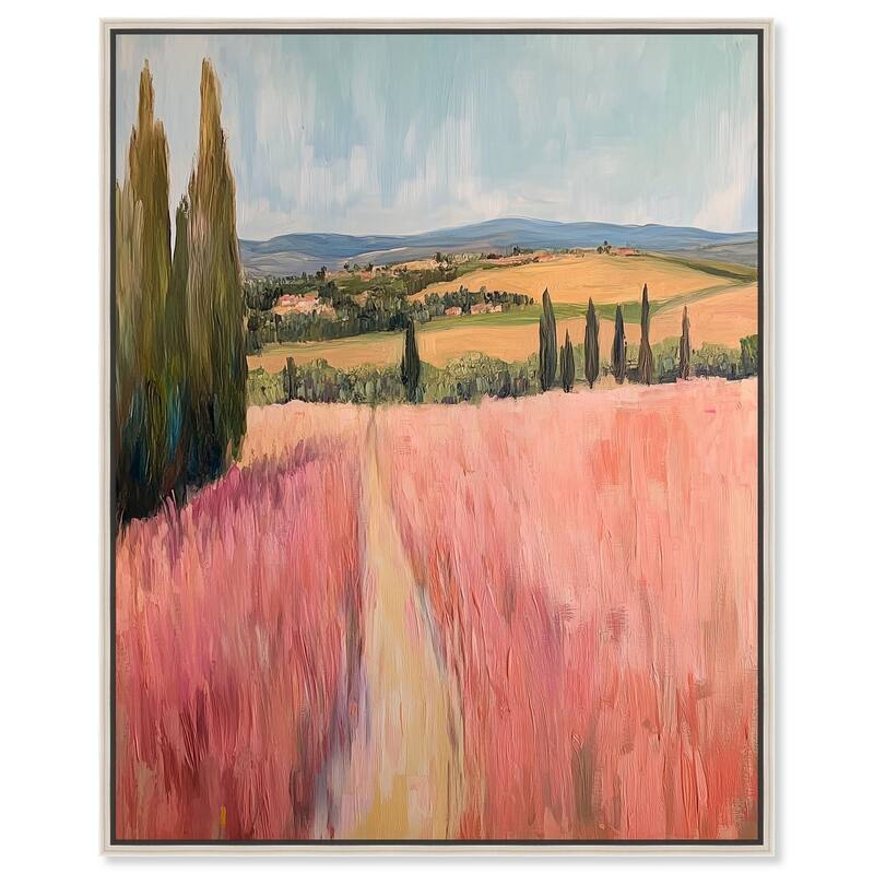 Cypress Path Canvas by Art Remedy - Silver - 36" x 45"