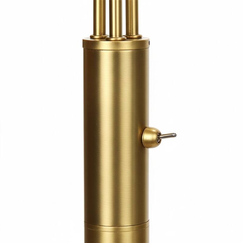 Brightech Orion 70 in. Antiqued Brass Contemporary Modern 5-Light LED Super Bright Floor Lamp with 5 Adjustable Swing Arm Heads