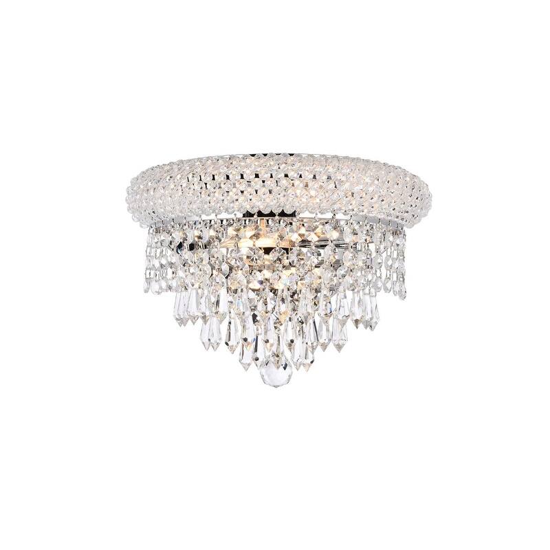 Fleur Illumination 2 light Chrome Wall Sconce - Chrome/royal cut crystals