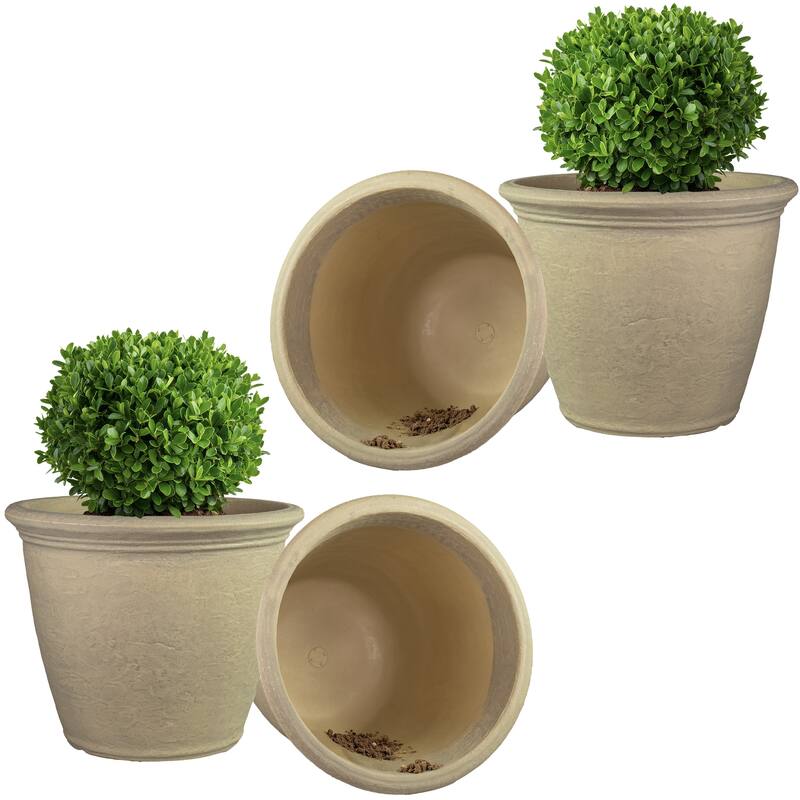 Sunnydaze Anjelica Outdoor Flower Pot Planter - 20-Inch - 4-Pack