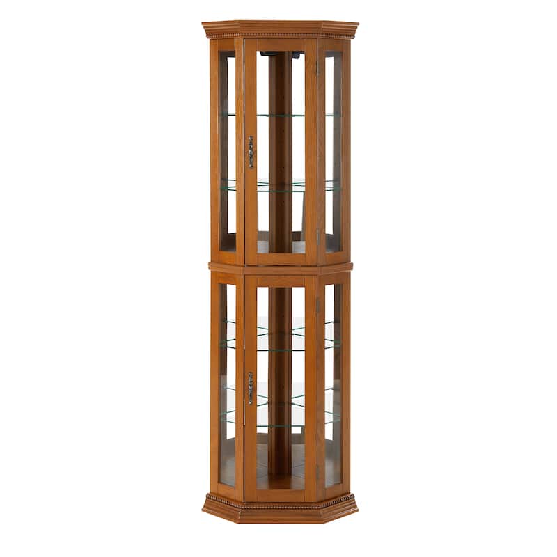 Corner Curio Cabinet with Lights