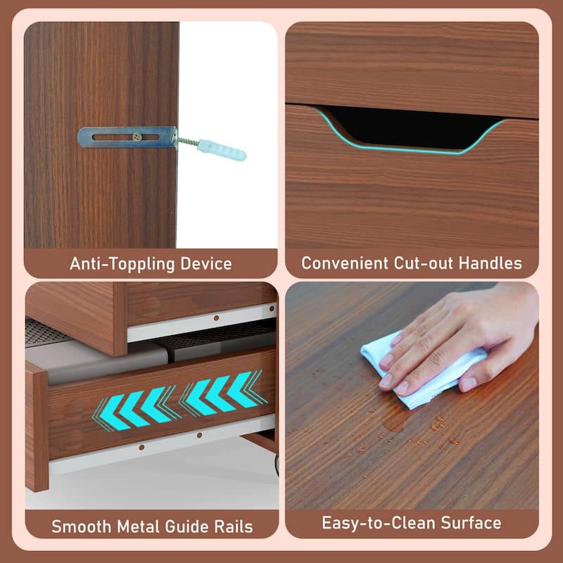 Costway 7-Drawer Chest Mobile File Cabinet Vertical Filing Organizer - See Details