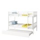 preview thumbnail 6 of 7, Twin Over Twin Rubber Wood Bunk Bed with Trundle, White