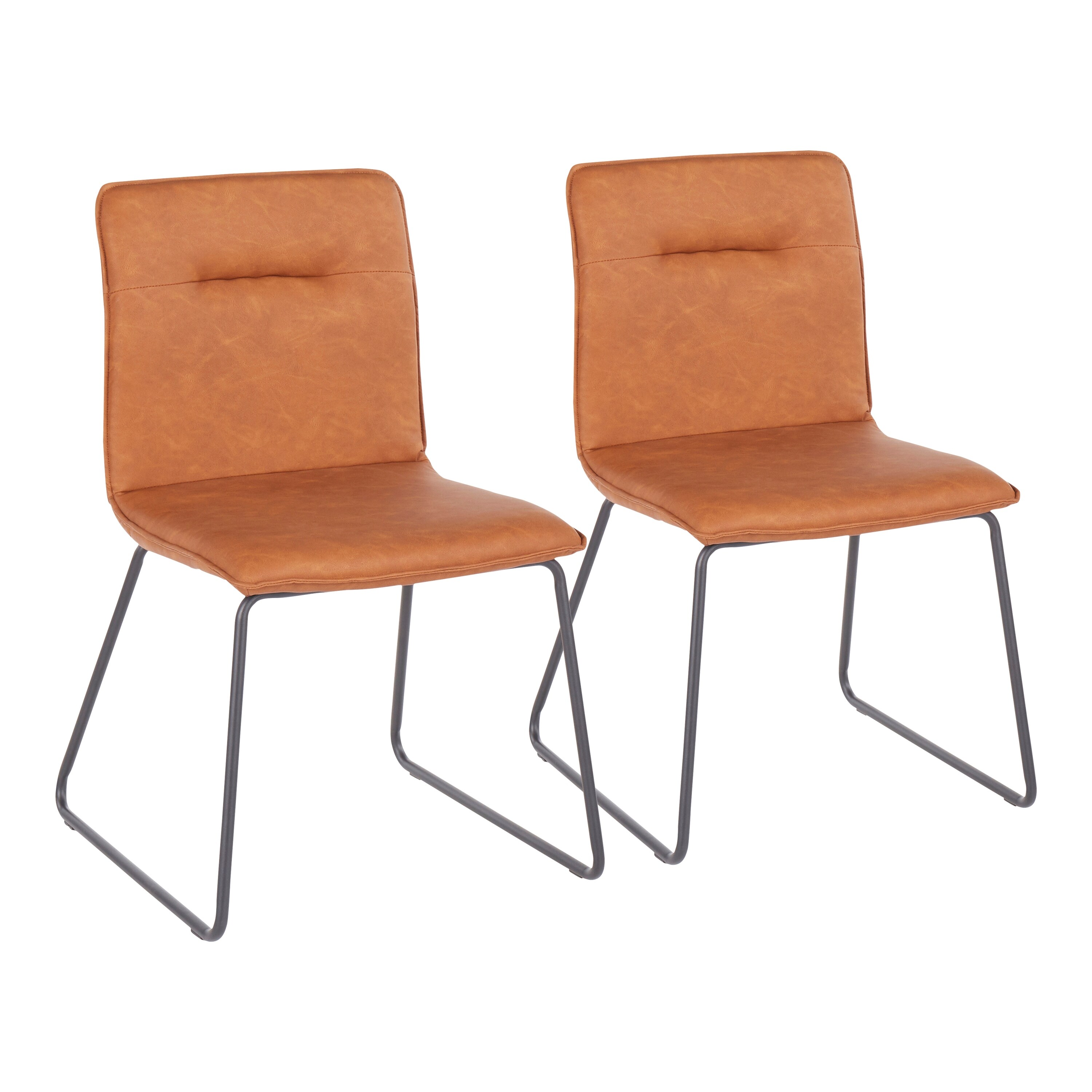 Carbon loft prusiner faux store leather dining chair