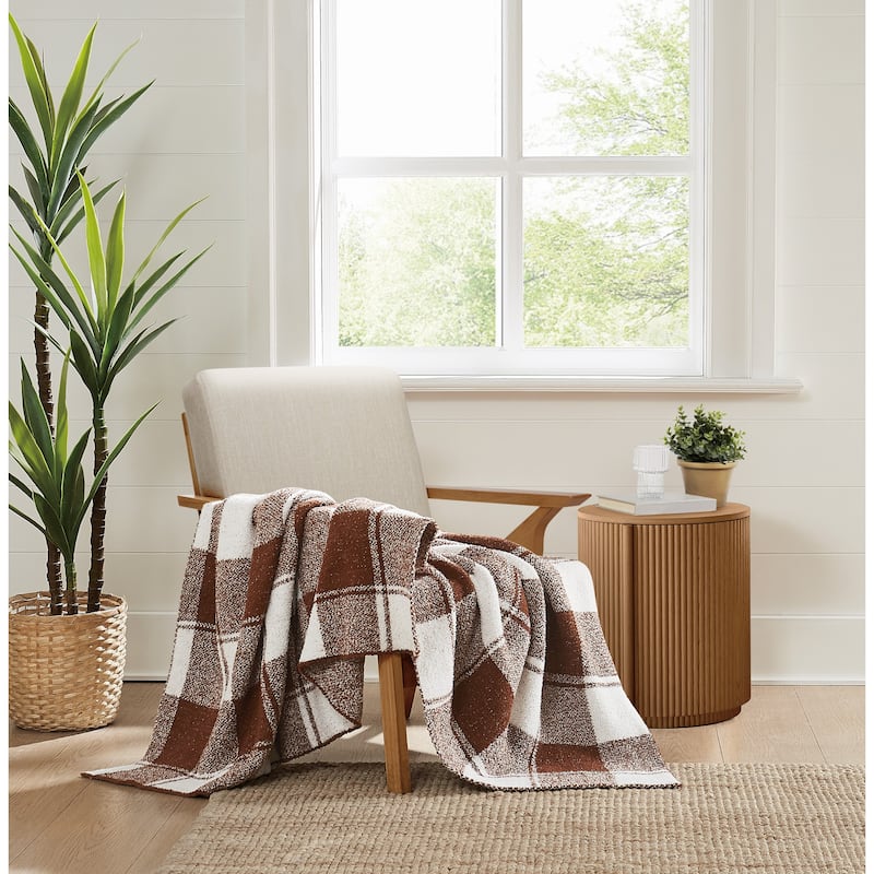 Brooklyn Loom Dusted Plaid 50x70 Throw