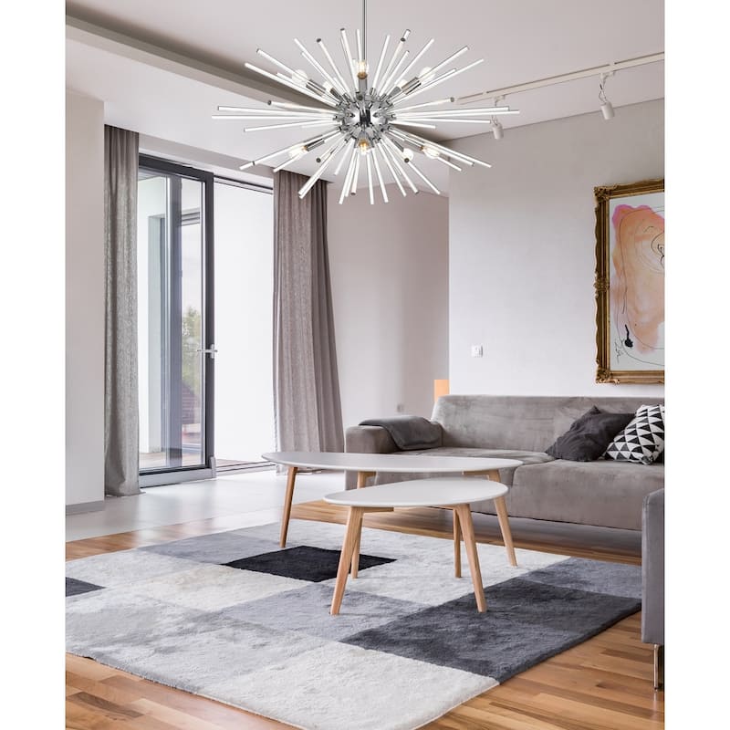 Samuel 32 inch Crystal Rod Pendant - N/A