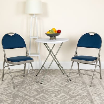 2 Pack Extra Large Ultra-Premium Triple Braced Folding Chair