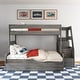 preview thumbnail 13 of 30, Max and Lily Modern Farmhouse Twin Over Full Bunk Bed With Staircase and Trundle