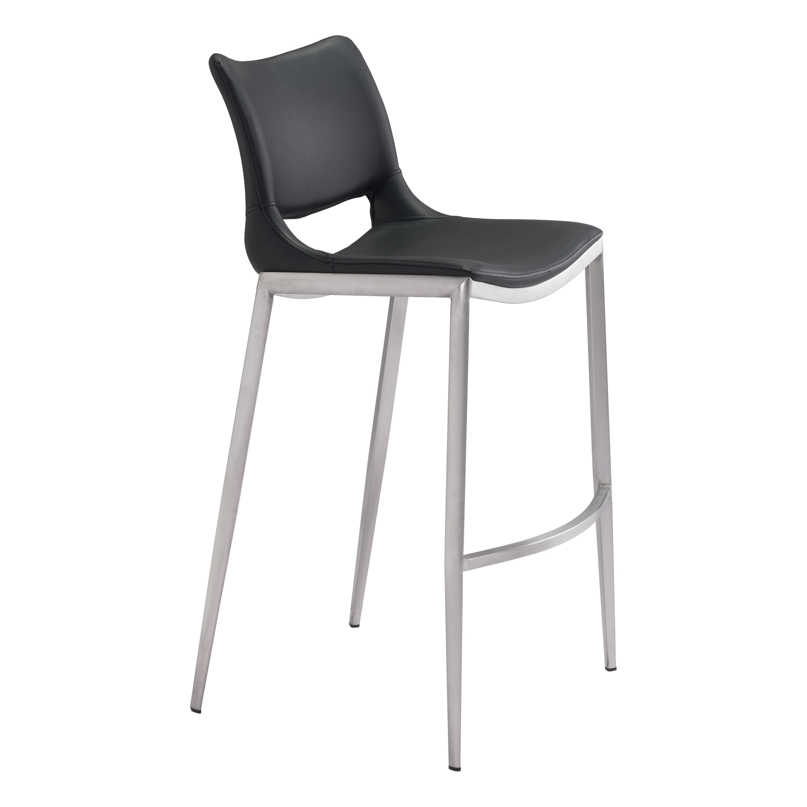 Ace Barstool Black & Silver