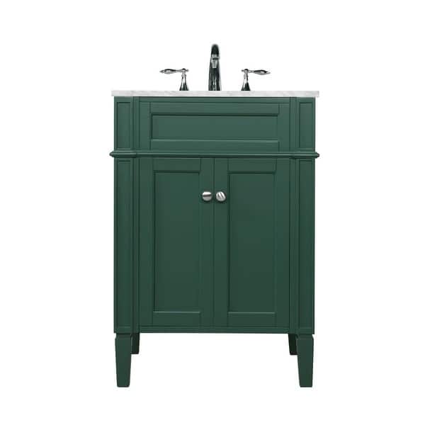 slide 2 of 10, Elegant Lighting VF12524 Park Avenue 24" Free Standing Single Basin Green - Painted