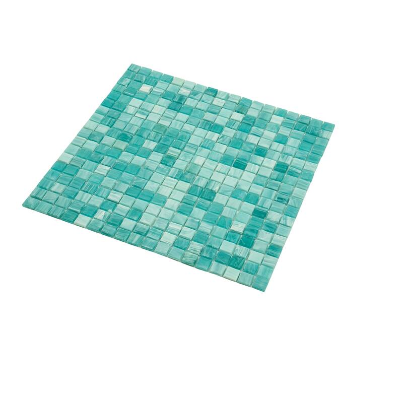 Apollo tile 12" x 12" Skosh Glossy Aqua Green Glass Tile (18.69 sq ft/case) - 20 Pack
