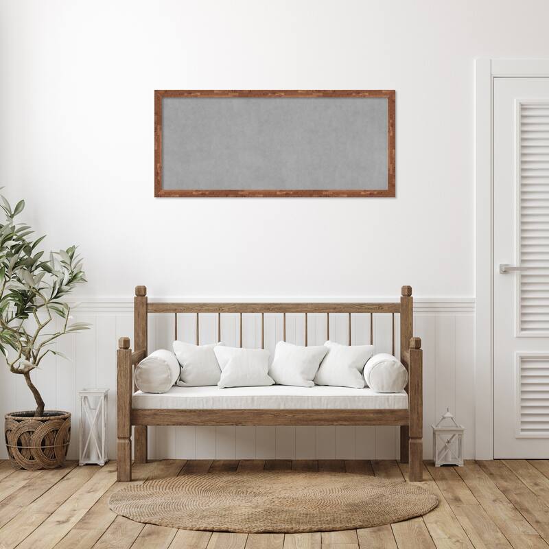 Amanti Art Fresco Light Pecan Framed Magnetic Board
