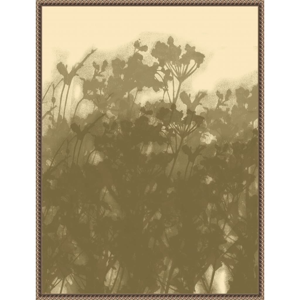 Misty Meadow. Abstract Botanical Art No. 2 by Dina Dankers (23 x 30 in.), Framed Canvas Wall Art Print