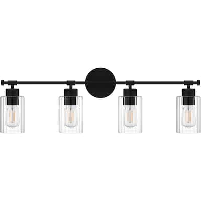 Caputo 4-Light Matte Black Bath Light