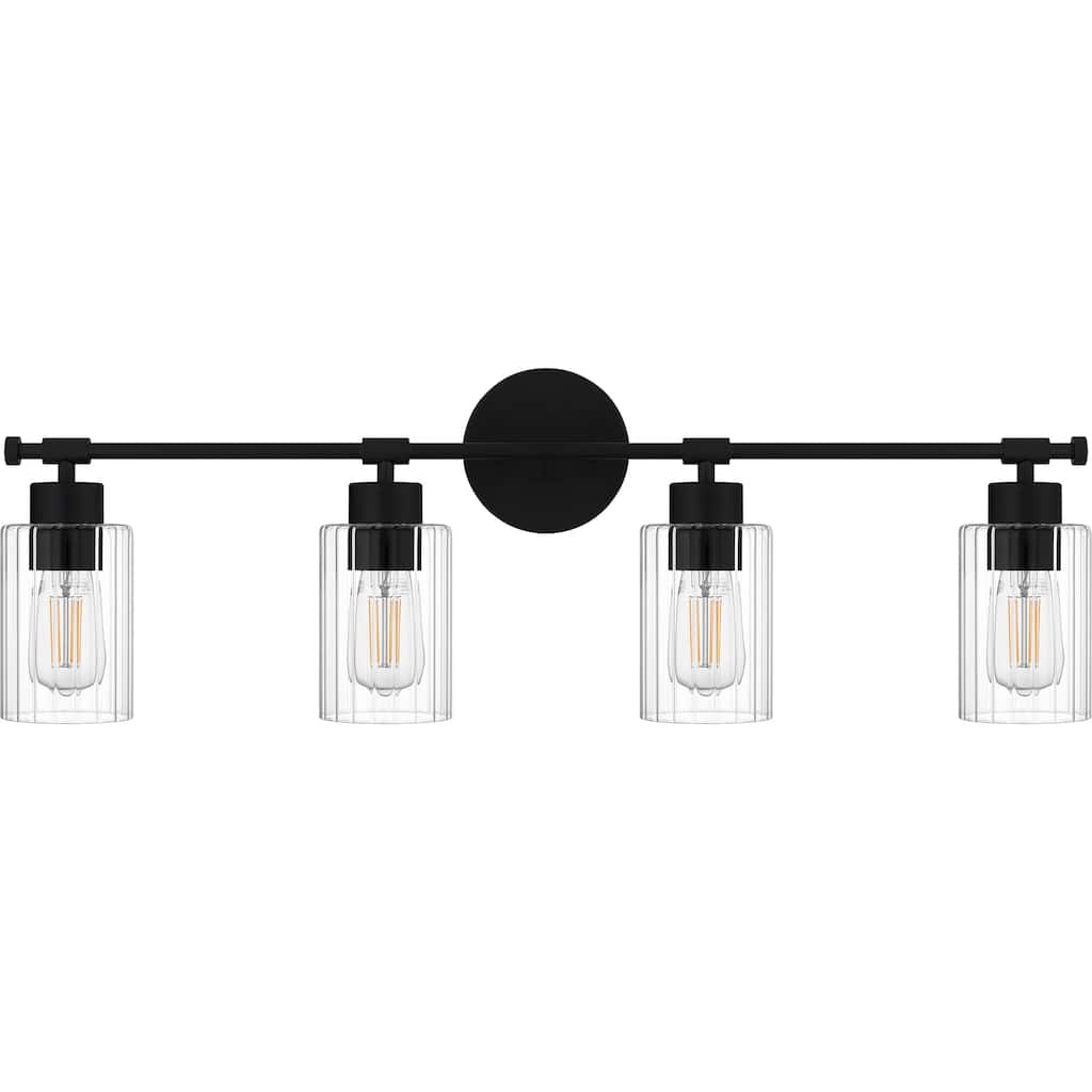 Caputo 4-Light Matte Black Bath Light