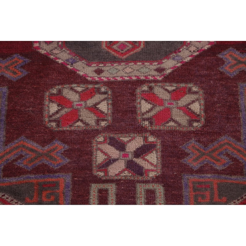 Over-Dyed Meshkin Persian Vintage Runner Rug Hand-Knotted Wool Carpet - 4'3" x 10'5"