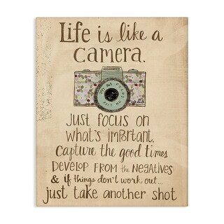 Stupell Life is Like a Camera Inspirational Art - Bed Bath & Beyond ...