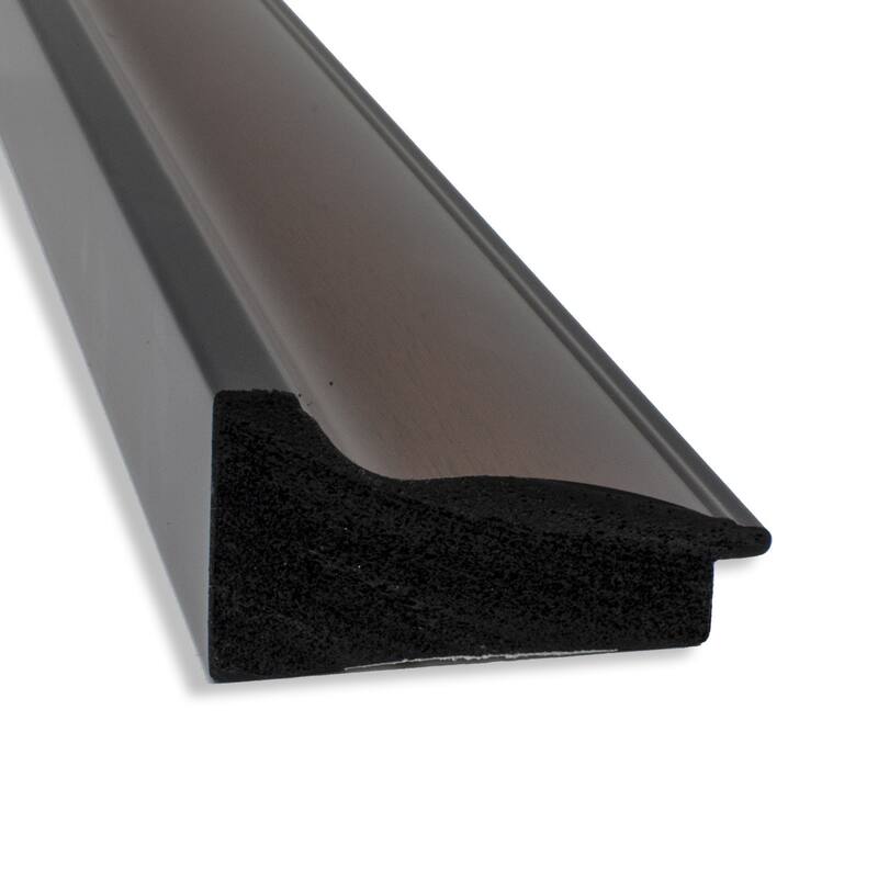 Non-Beveled Full Length On The Door Mirror - Brown Frame