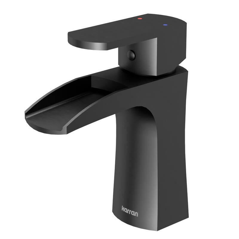 Karran Kassel Single Hole Single Handle Basin Bathroom Faucet with Matching Pop-up Drain