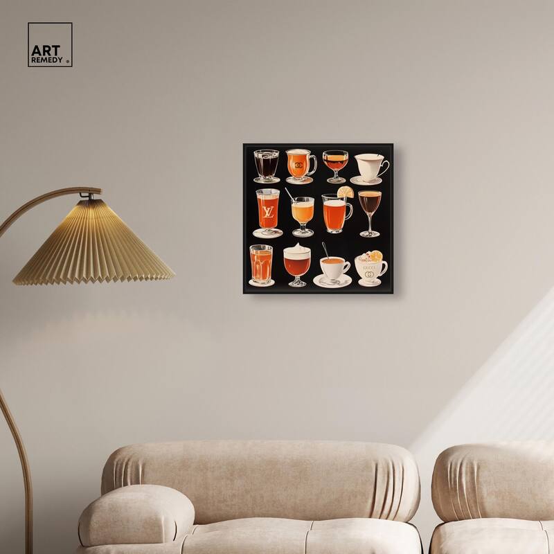 Glam Coffee Drink Collection Canvas by Art Remedy