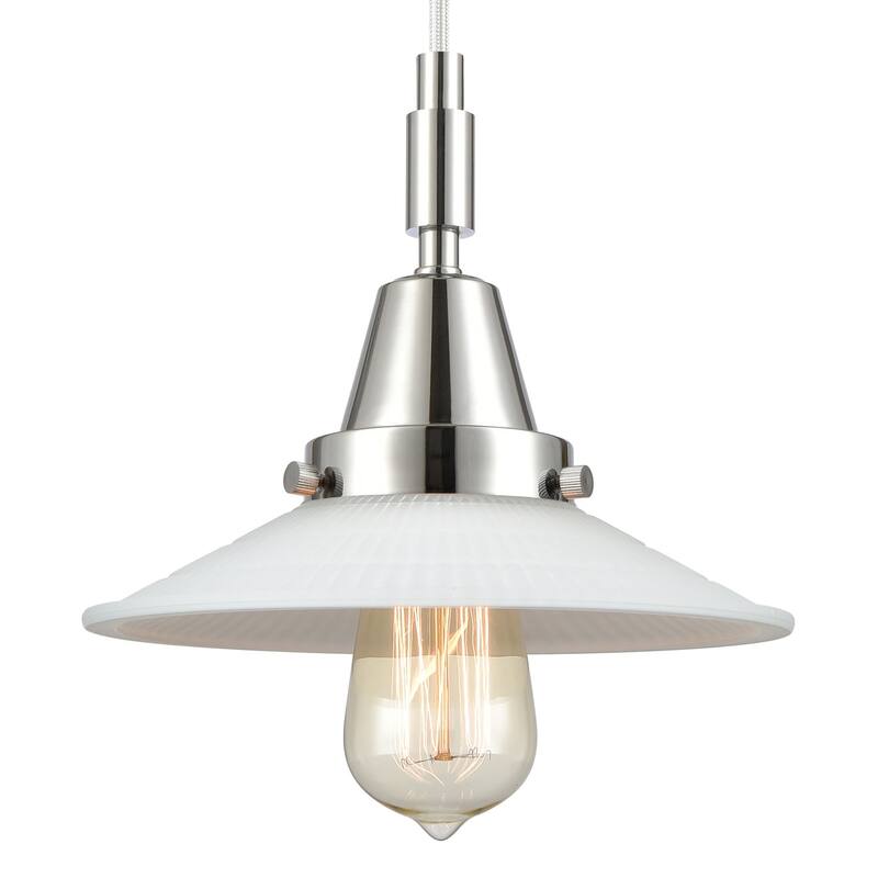 Innovations Lighting 447-1P-G1 Halophane 9" Wide Mini Pendant with - Polished Chrome