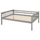 preview thumbnail 5 of 14, Full over Full Pine Bunk Kids Bed Frame with Guardrail & Drawers, Convertible to 2-Separate Platform Beds, Easy Assembly, Grey