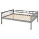 preview thumbnail 13 of 11, Multifunctional Full over Full Bunk Bed with 2 Drawers and Fence-shaped Guardrail, Convertible Design, Versatile Usage, Grey