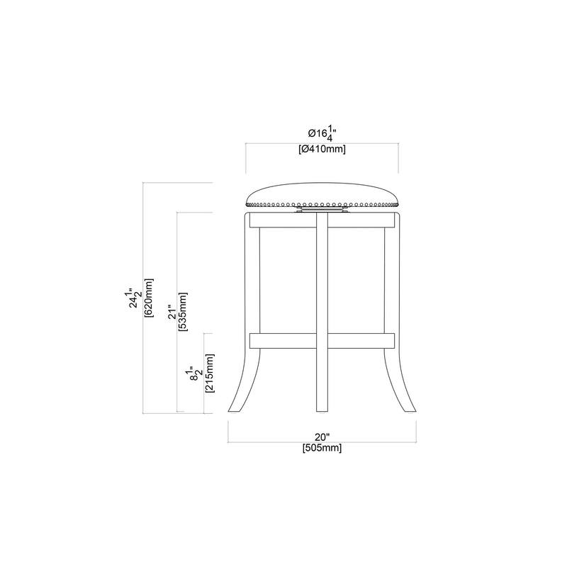 Cordova Black Swivel Counter Height Bar Stool